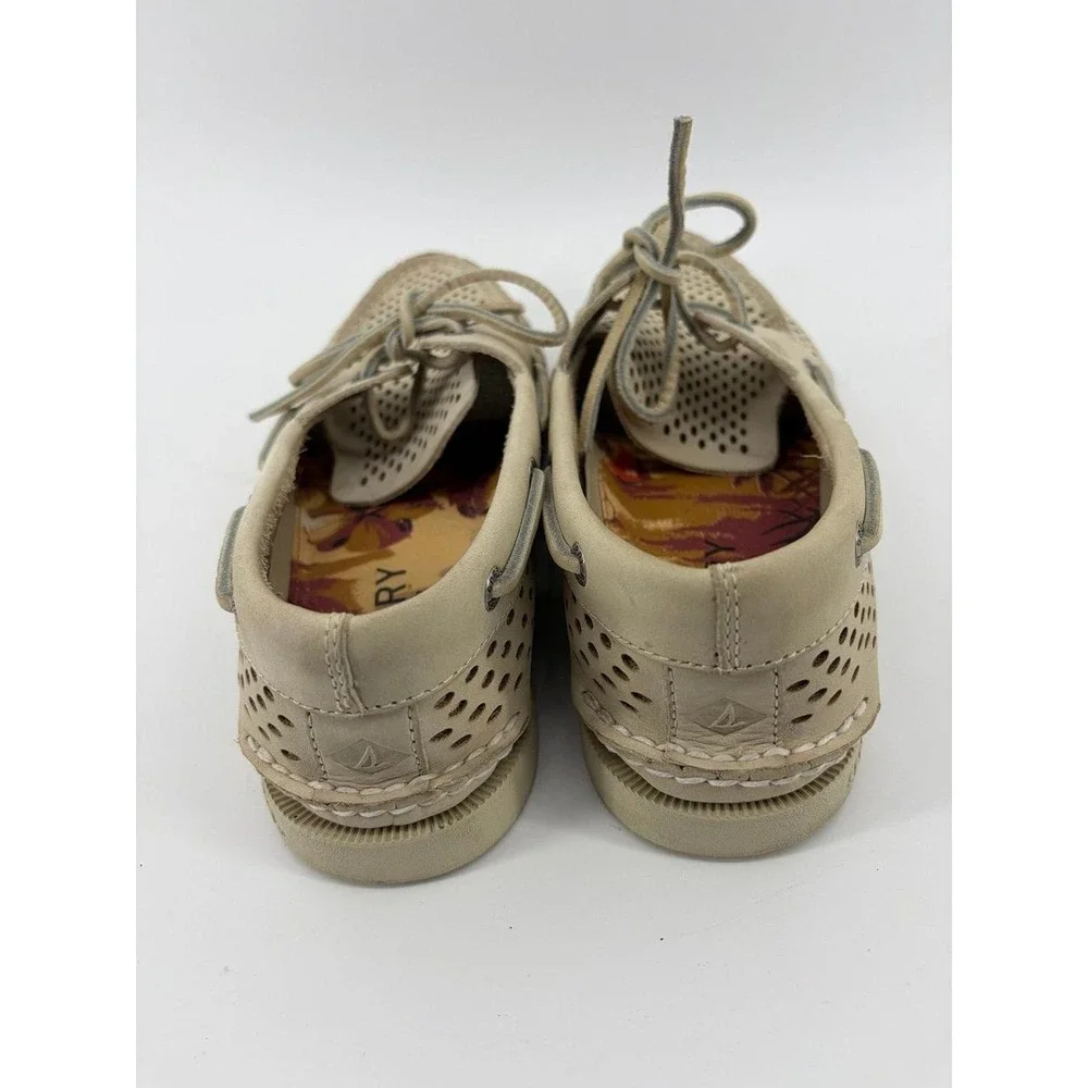 Sperry Authentic Original Leather 2-Eye Laser Perforated Boat Loafers, Mens 8